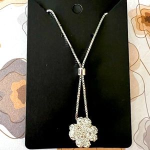 Swarovski Adjustable Necklace with 4 Leaf Crystal Clover